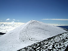 Big Island, Mauna Kea  summit with snow